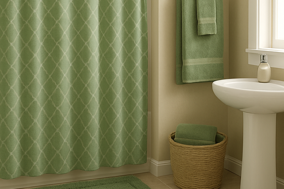 Layered Green Textiles for Cozy Style illustration