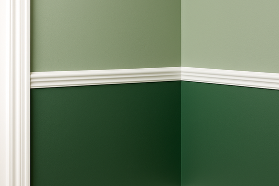 Dual-Tone Green Walls for Visual Interest illustration