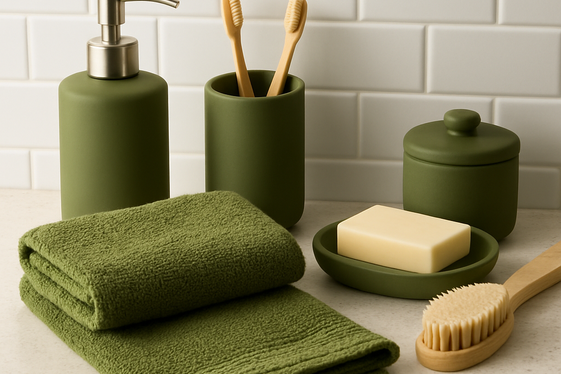Adding Green with Bathroom Accessories illustration
