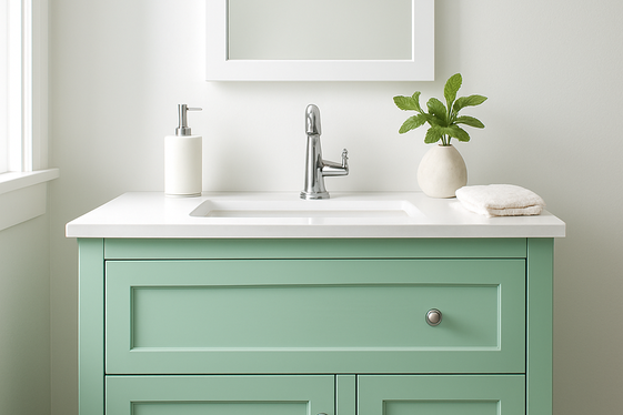 Mint Green Vanity for a Fresh Focal Point illustration