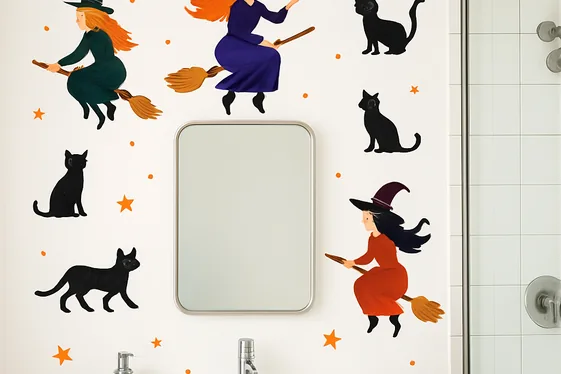 Witch-Themed Wall Decals and Stickers illustration