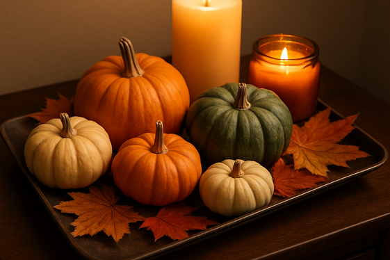 Set Up a Mini Pumpkin Display on Your Nightstand illustration