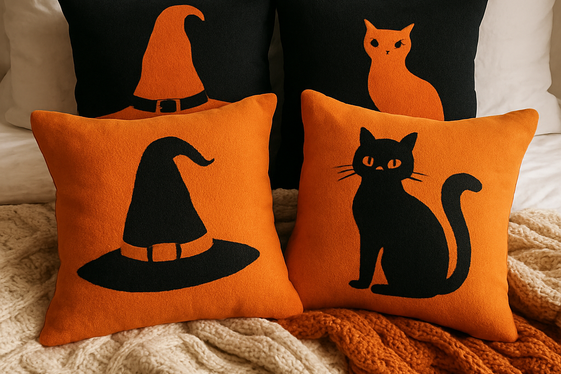 Embrace Witchy Vibes with Themed Throw Pillows illustration