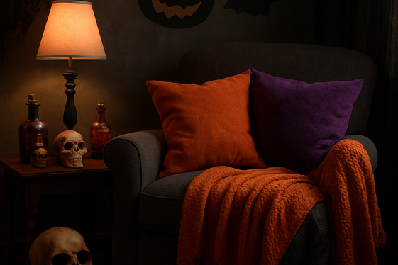 Create a Cozy Corner with a Halloween Reading Nook illustration