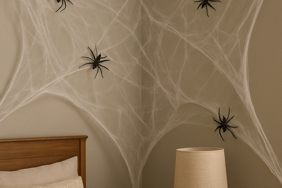 DIY Fake Spider Webs and Creepy Crawlers illustration