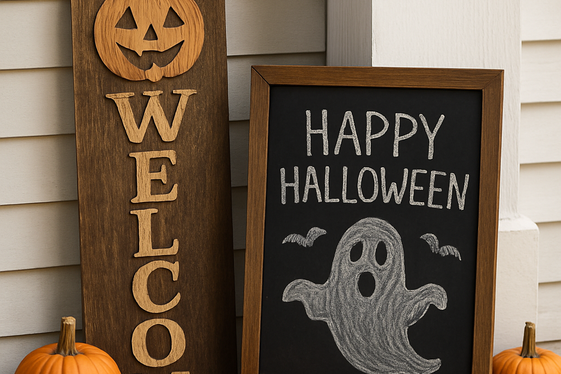 Welcome Signs and Chalkboard Messages illustration