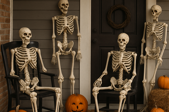 Skeletons in the Spotlight: Sitting and Standing Props illustration