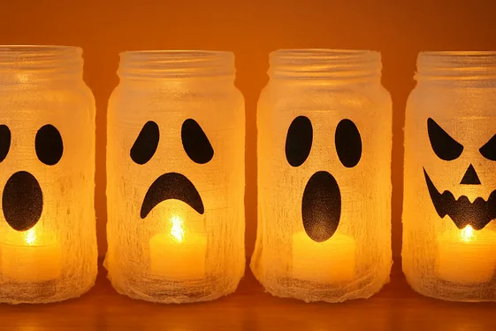 DIY Ghost Lanterns Using Everyday Items illustration