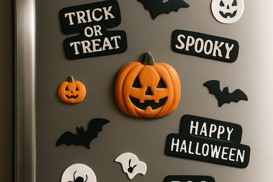 Edgy and Fun Fridge Magnets and Stickers illustration