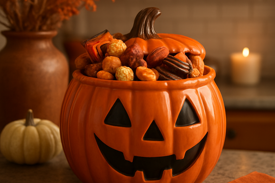 Halloween Cookie Jars Filled With Seasonal Treats illustration