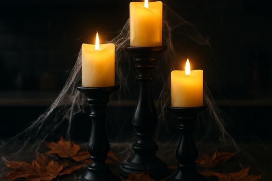 Creepy Candle Arrangements for Atmosphere illustration