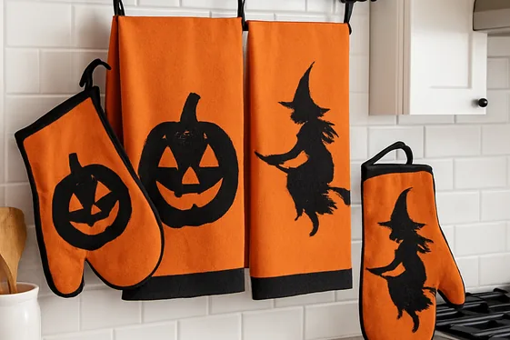 Creepy Kitchen Towels and Linens illustration