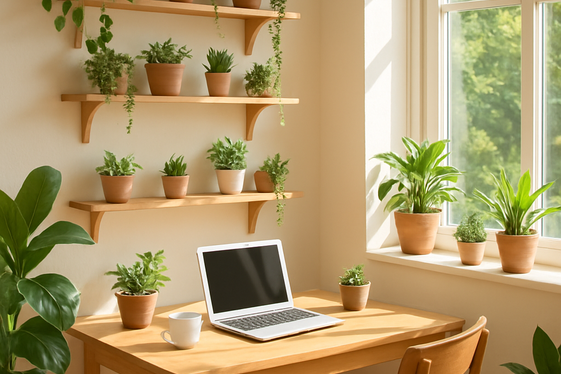 Incorporate Natural Lighting and Greenery illustration