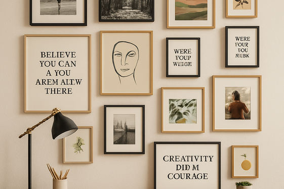 Create a Gallery Wall of Personal Inspiration illustration