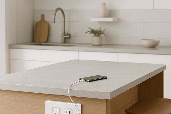 Incorporate Built-In Charging Stations for Devices illustration