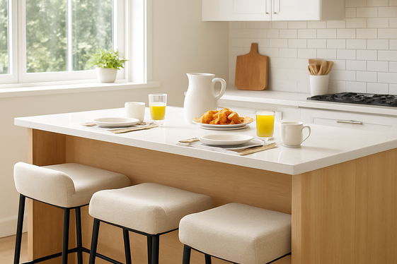 Create a Breakfast Bar with Comfortable Seating illustration