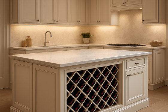 Install Under-Island Wine Storage illustration