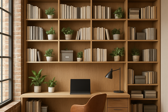 Built-in Shelves to Maximize Vertical Space illustration