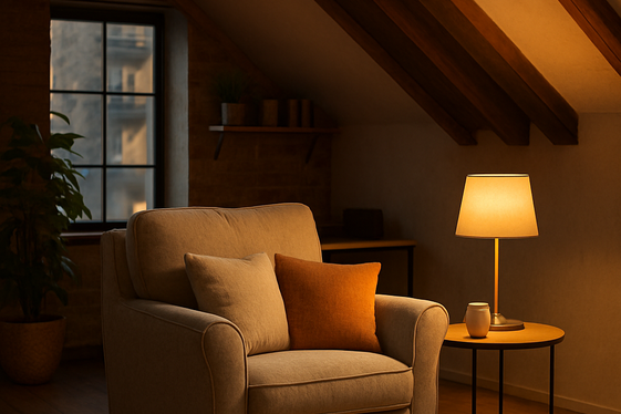 Loft Office Nooks with Cozy Seating illustration
