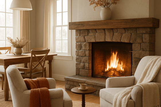 Inviting Fireplace Nooks Adjacent to the Dining Room illustration