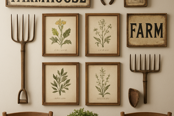 Statement Wall Art with a Vintage Farmhouse Feel illustration
