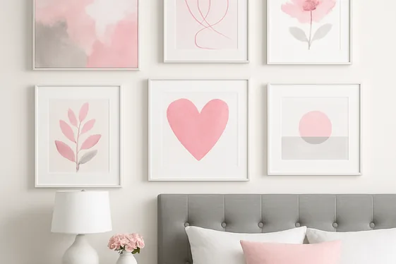 Incorporating Pops of Pink Through Art illustration