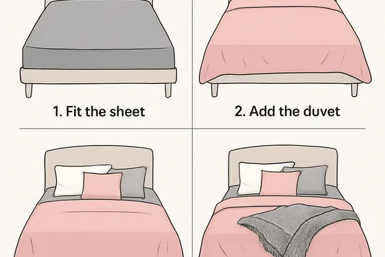 Steps to Styling Pink and Gray Bedding Perfectly illustration
