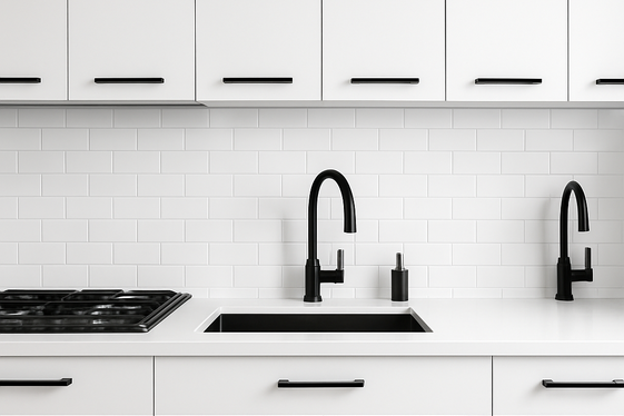 Create Contrast with Black Hardware and Fixtures illustration