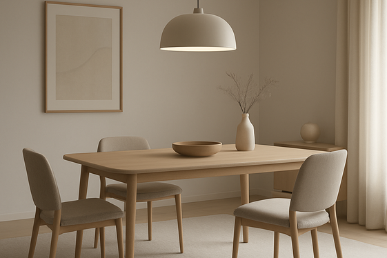 Modern Minimalist Elegance for a Sleek Dining Atmosphere illustration