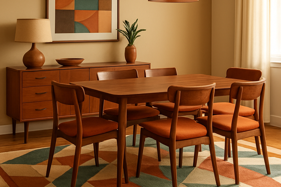 Mid-Century Modern: Retro Flair for Your Virtual Home illustration