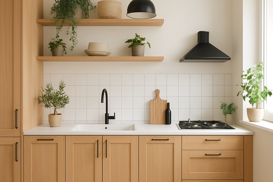 Light Brown Cabinets in Scandinavian Kitchens illustration
