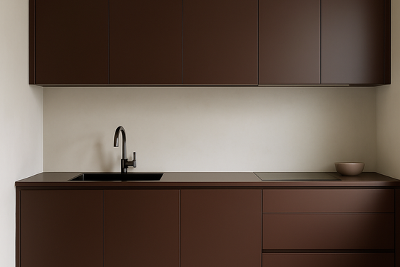 Chocolate Brown Cabinets in Minimalist Kitchens illustration
