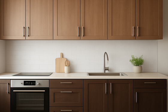 Two-Tone Brown Cabinets for Modern Contrast illustration