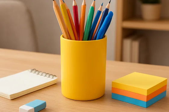 Incorporate Vibrant Desk Accessories for a Pop of Color illustration