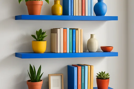 Add Colorful Floating Shelves to Showcase Your Personality illustration