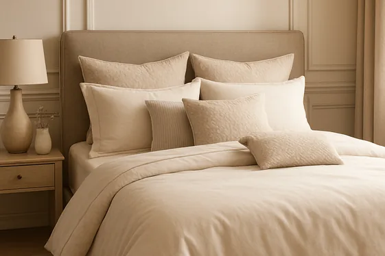 Luxurious Bedding with Soft Textures illustration