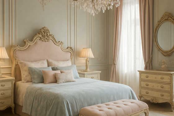 French Chateau Bedrooms with Ornate Details and Grandeur illustration