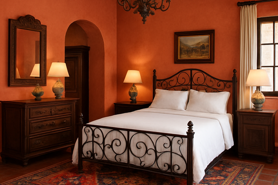 Elegant Spanish Colonial Bedroom Inspiration illustration