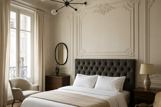 Blending Modern and Vintage in Parisian Apartment Style illustration