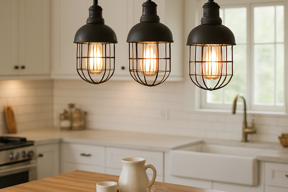 Industrial Cage Lights That Balance Tough and Cozy illustration