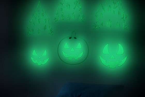 Eerie Glow-in-the-Dark Wall Stickers illustration