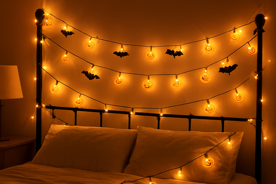 Twinkling Fairy Lights with a Spooky Twist illustration