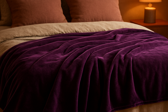 Soft Velvet Throws in Halloween Shades illustration