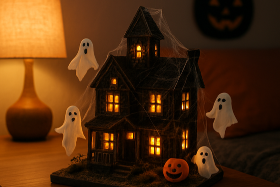 DIY Miniature Haunted House Displays illustration