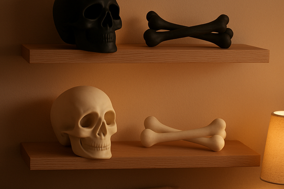 Skull and Bone Decorative Pieces illustration