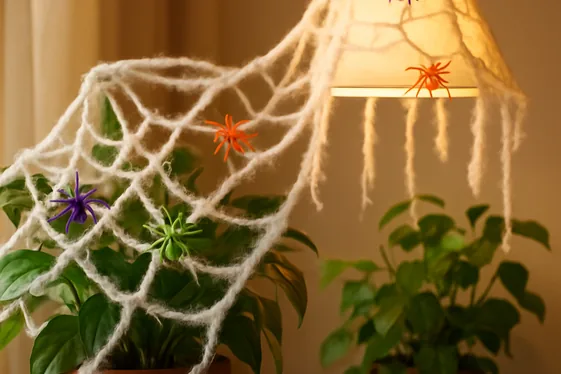 Whimsical Spider Web Accents illustration