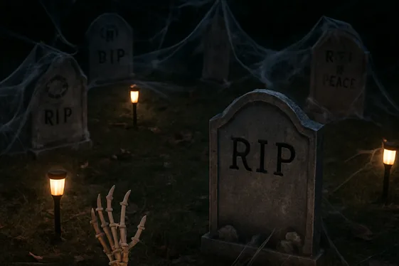 Outdoor Graveyard Scene Essentials illustration