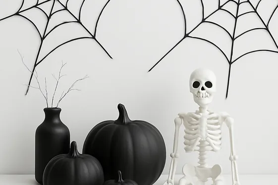 Monochrome Magic for a Modern Halloween illustration