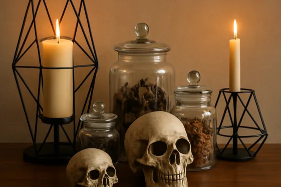 Mixing Modern and Vintage: Unique Halloween Art Displays illustration
