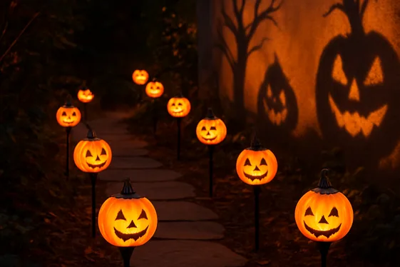 Safe and Fun Outdoor Halloween Lighting Ideas illustration